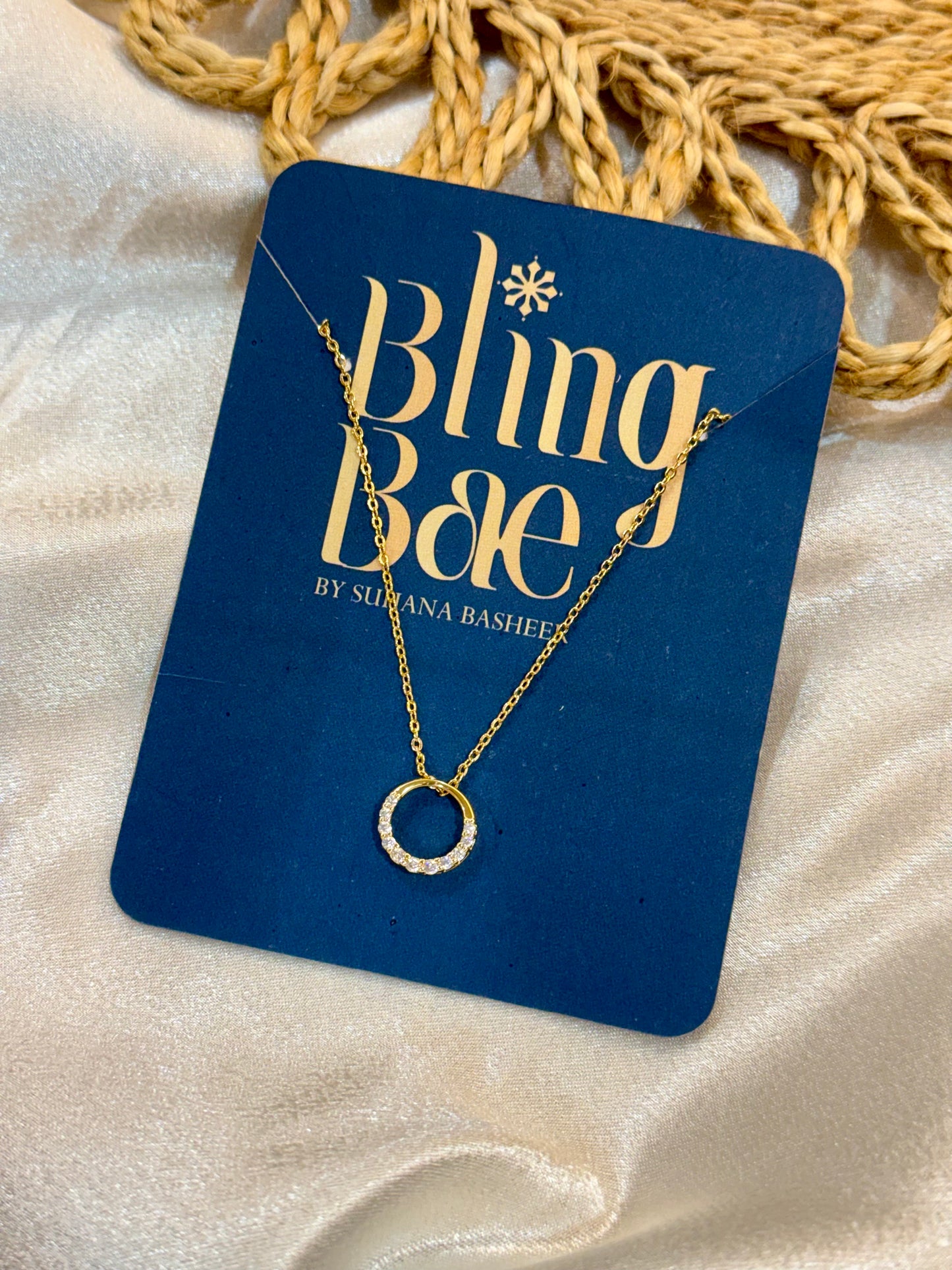Pave Harmony Pendant With Chain