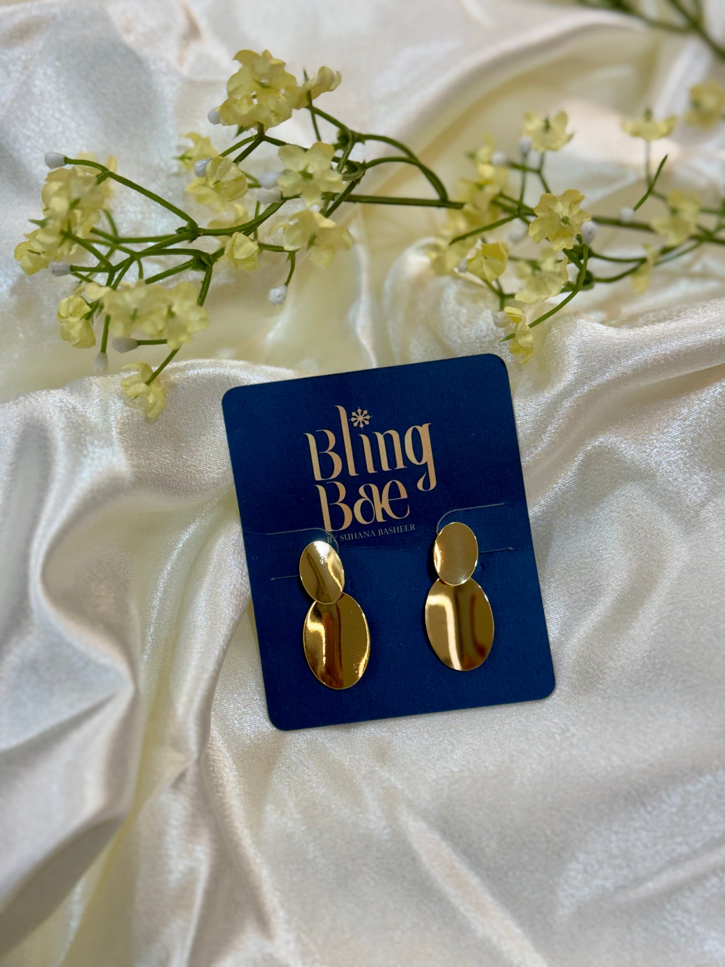 Double Disc Drop Earrings