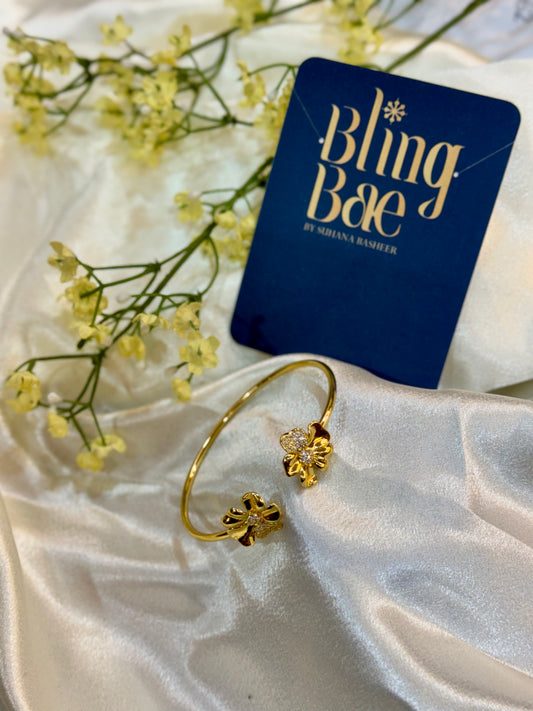 Flower Cuff Bangle