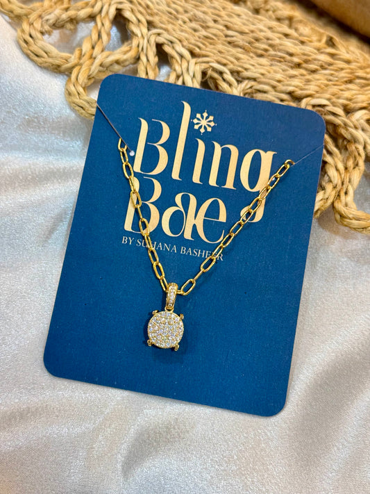 The Diamond Cluster Solitaire Necklace