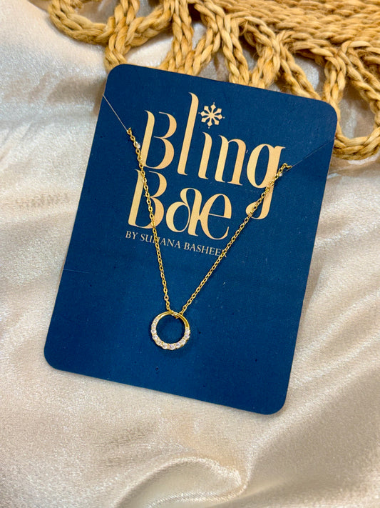 Pave Harmony Pendant With Chain