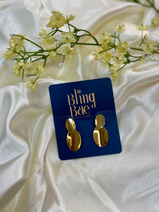 Double Disc Drop Earrings