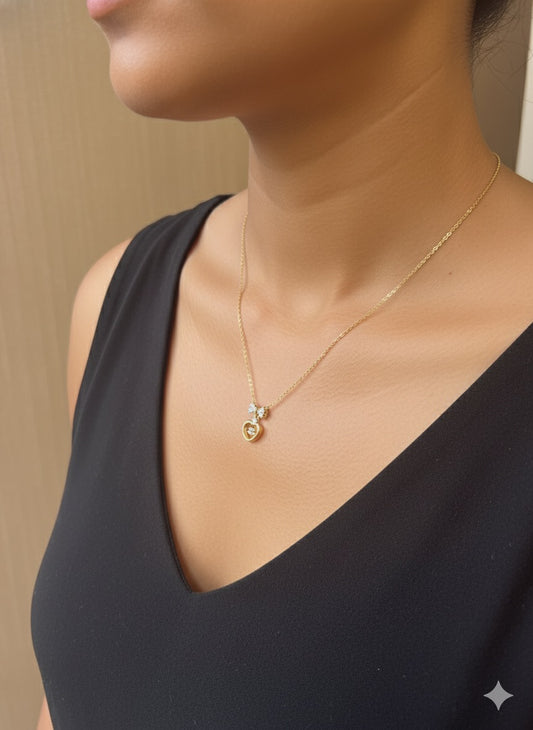 Sweetheart Bow Pendant With Chain