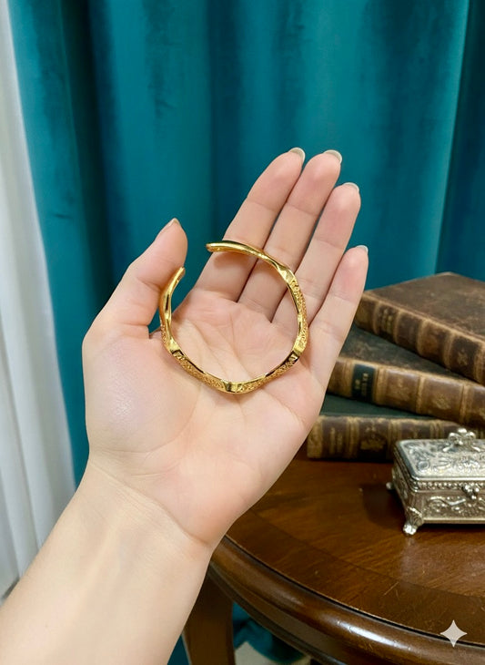 Abstract Wave Cuff Bracelet