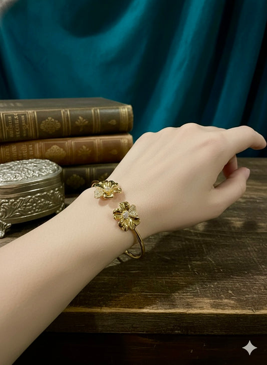 Flower Cuff Bangle